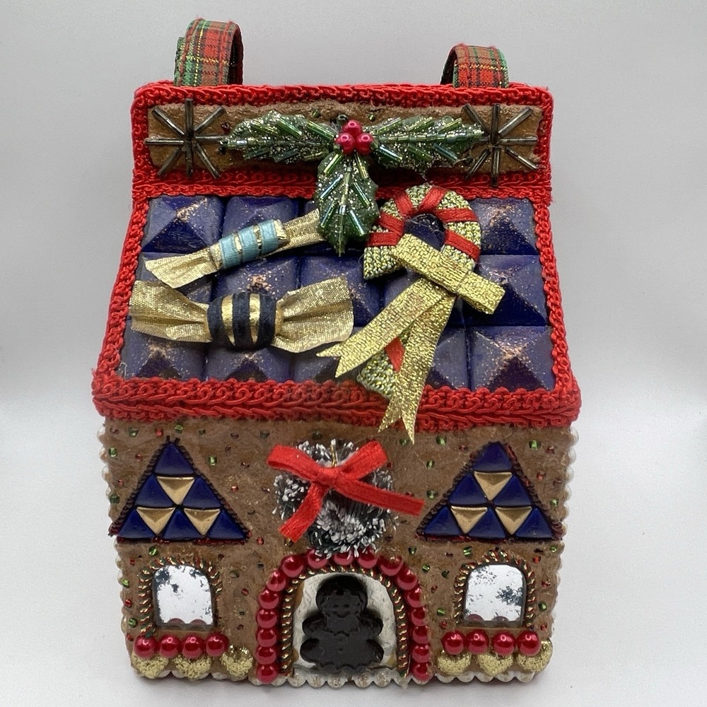 Vintage‎ Mary Frances Gingerbread House Christmas Purse Handbag